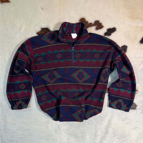 Other - Vintage Southwestern Print Fleece Pullover – Men’s XL